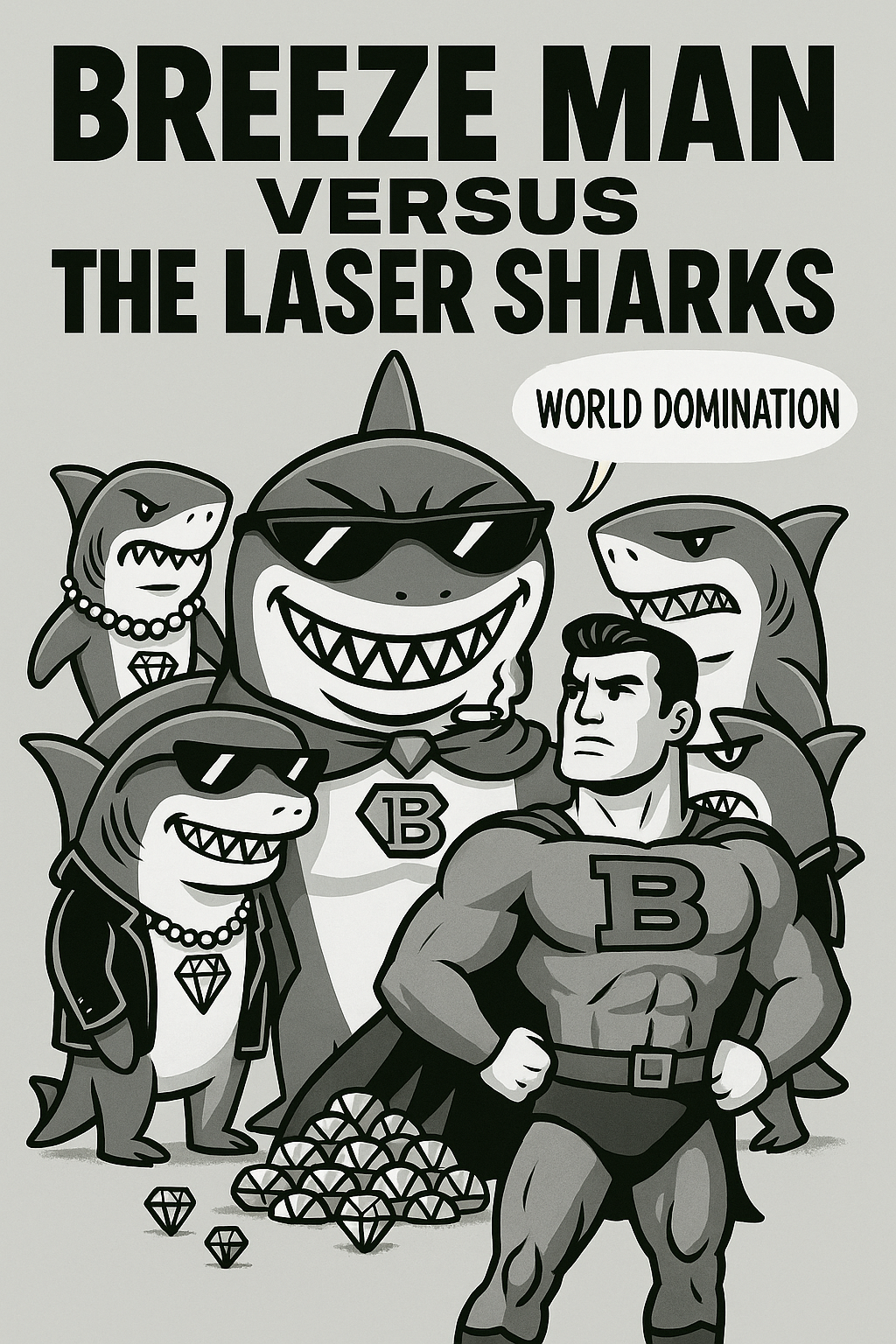 Breeze Man vs. the Laser Sharks